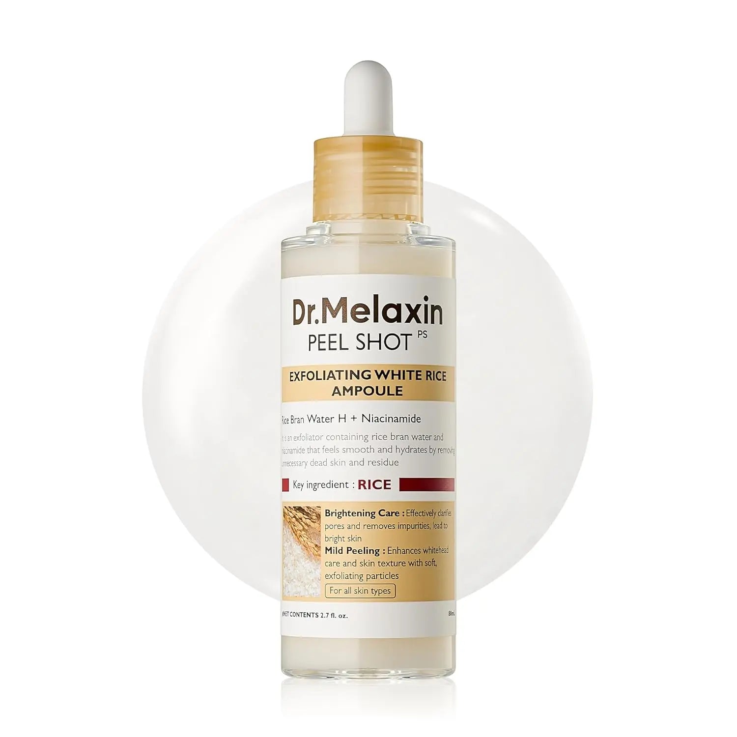Dr Melaxin Peel Shot- A Radiant Glow Rice Peeling Ampoule Dermashift